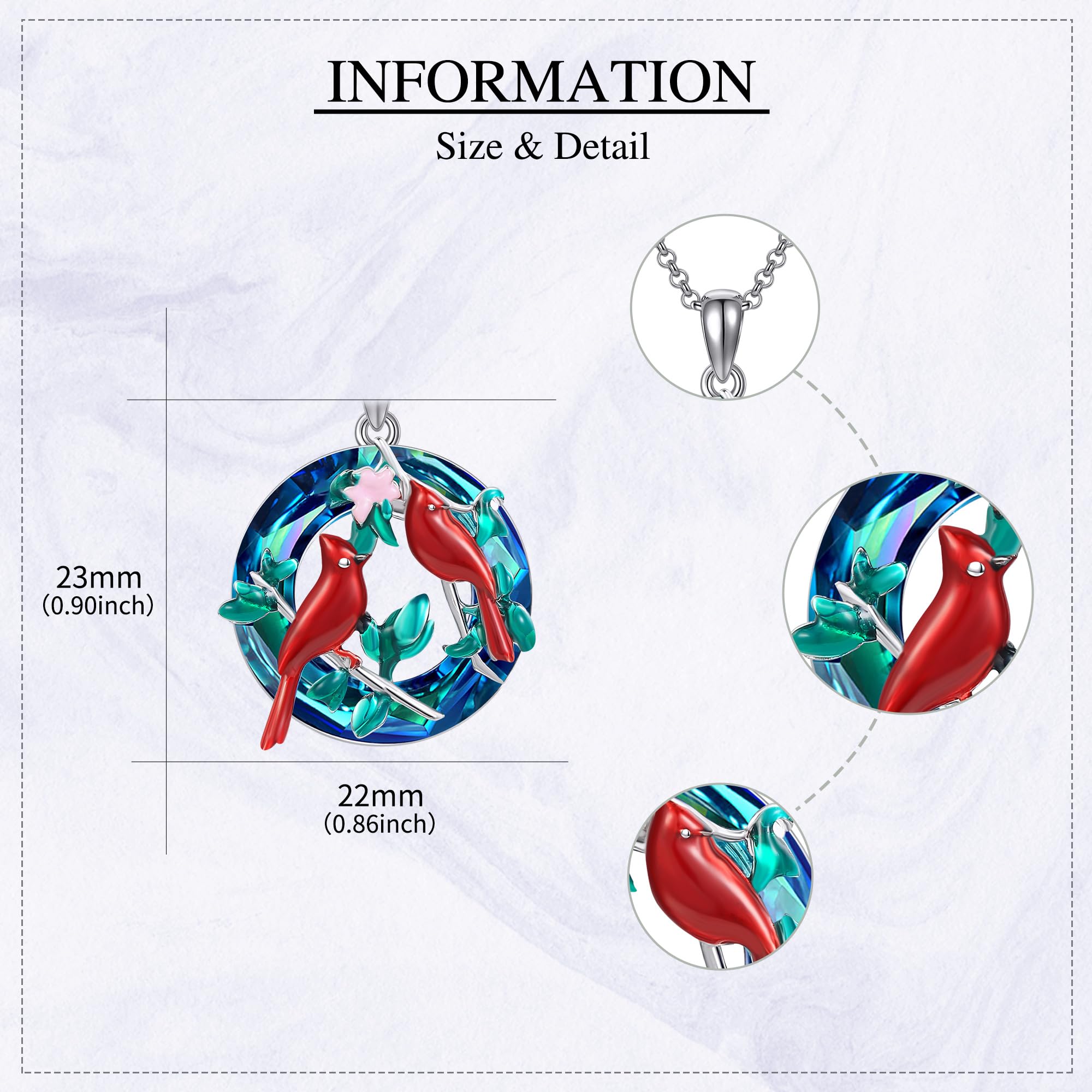 Animal Necklace for Women Sterling Silver Guinea Pig/Owl/Dog/Dolphin/Stingray/Flamingo/Cow/Cardinal/Bear Necklace Cute Animal Jewelry Gifts for Women Mother Mom - Image 3