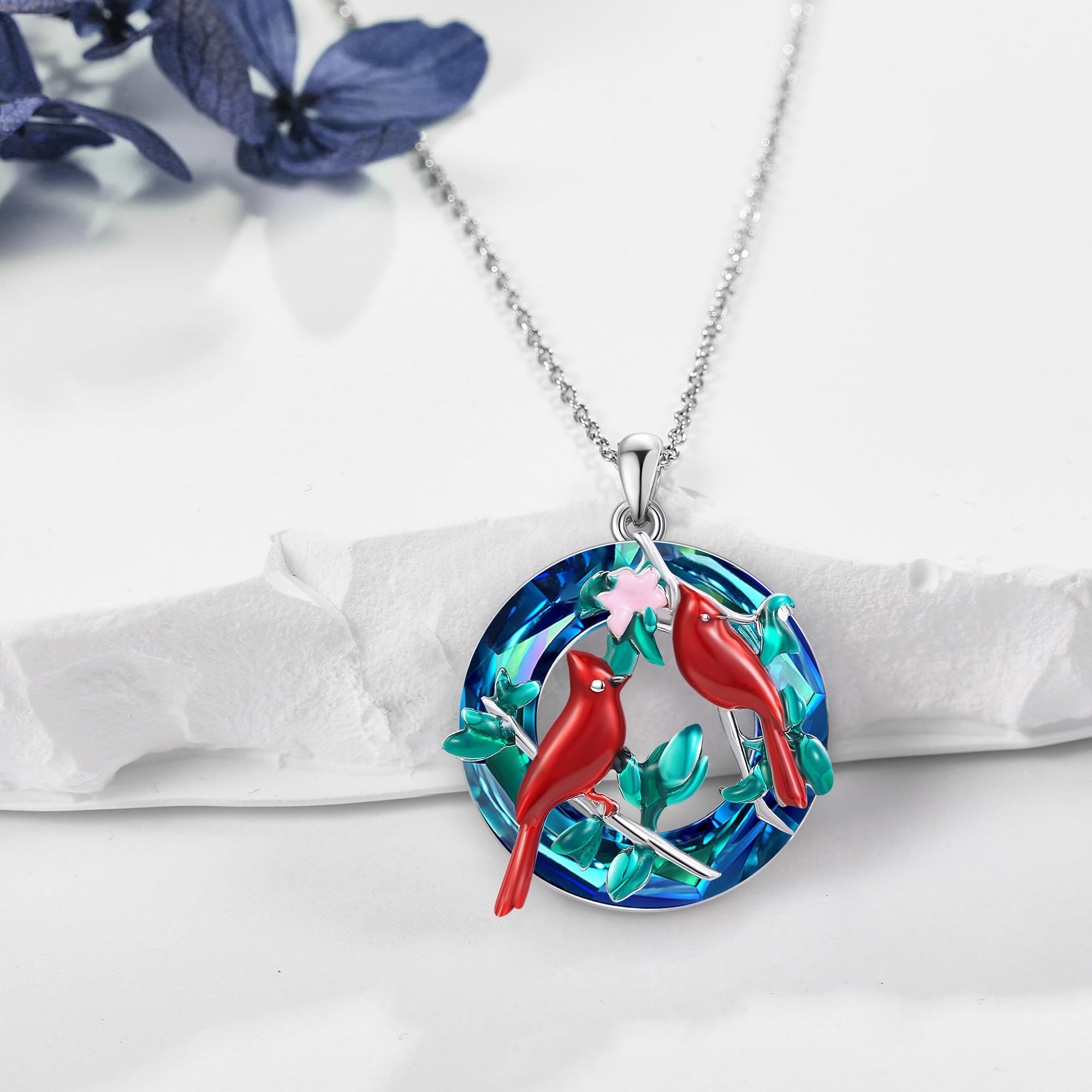 Animal Necklace for Women Sterling Silver Guinea Pig/Owl/Dog/Dolphin/Stingray/Flamingo/Cow/Cardinal/Bear Necklace Cute Animal Jewelry Gifts for Women Mother Mom - Image 4