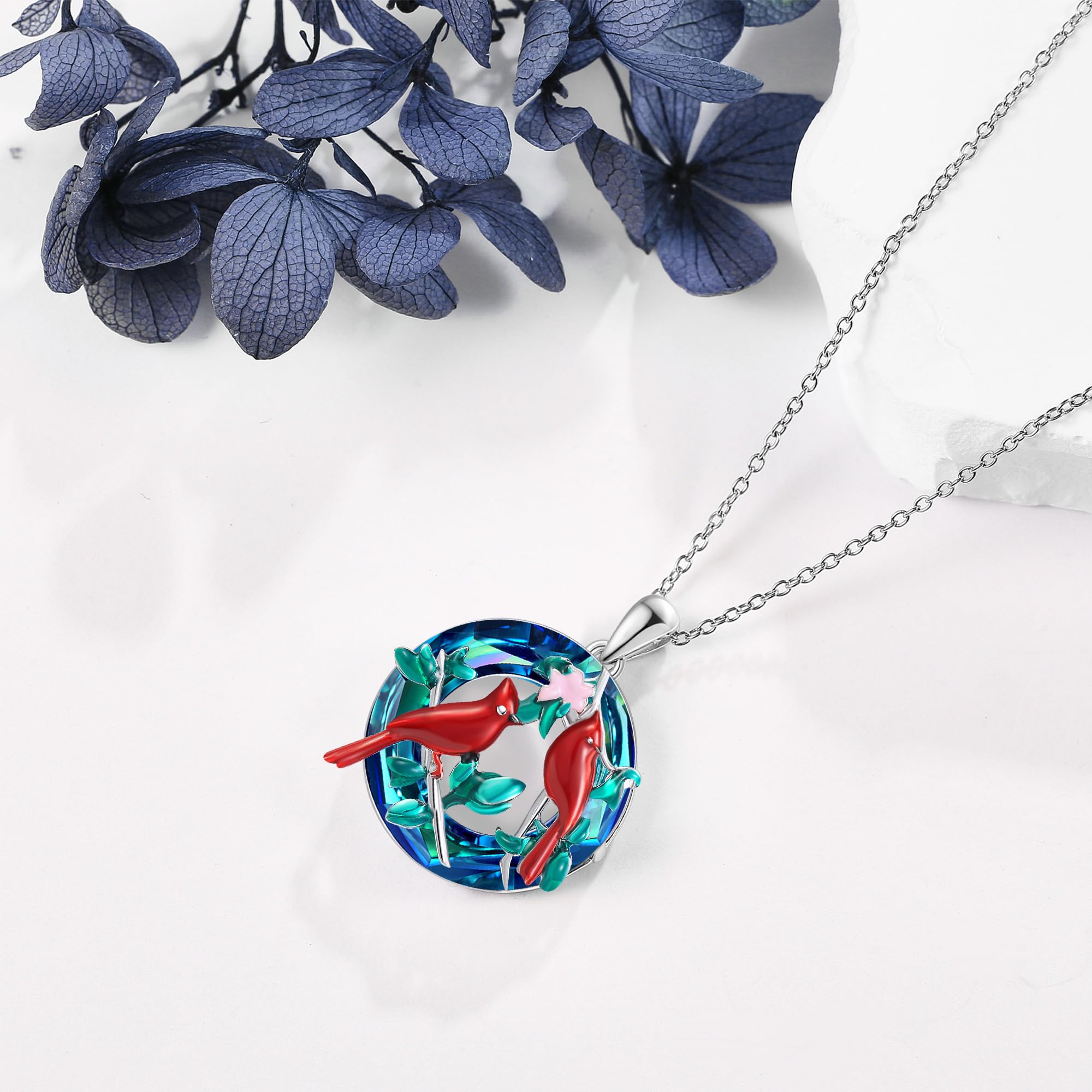 Animal Necklace for Women Sterling Silver Guinea Pig/Owl/Dog/Dolphin/Stingray/Flamingo/Cow/Cardinal/Bear Necklace Cute Animal Jewelry Gifts for Women Mother Mom - Image 5