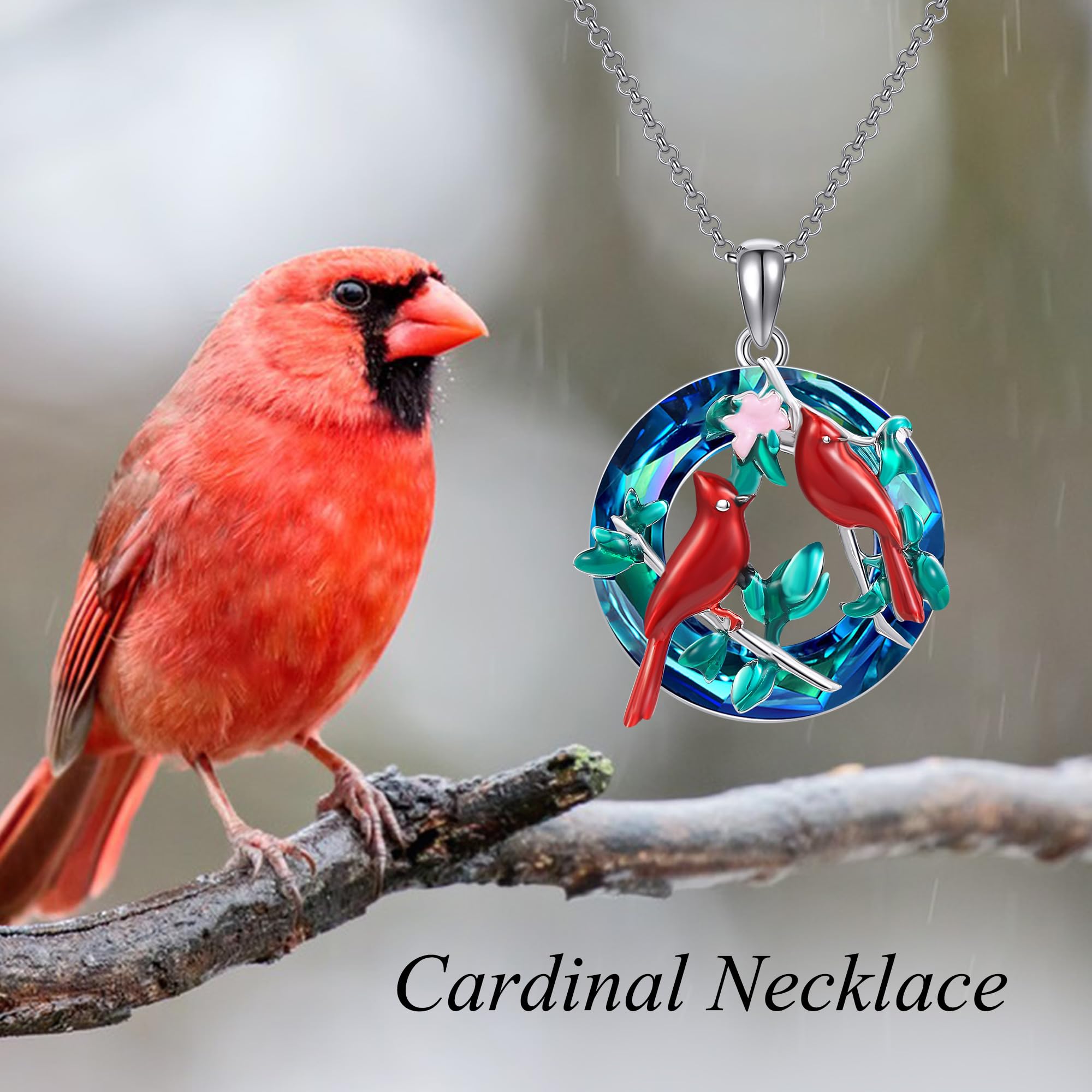 Animal Necklace for Women Sterling Silver Guinea Pig/Owl/Dog/Dolphin/Stingray/Flamingo/Cow/Cardinal/Bear Necklace Cute Animal Jewelry Gifts for Women Mother Mom - Image 6