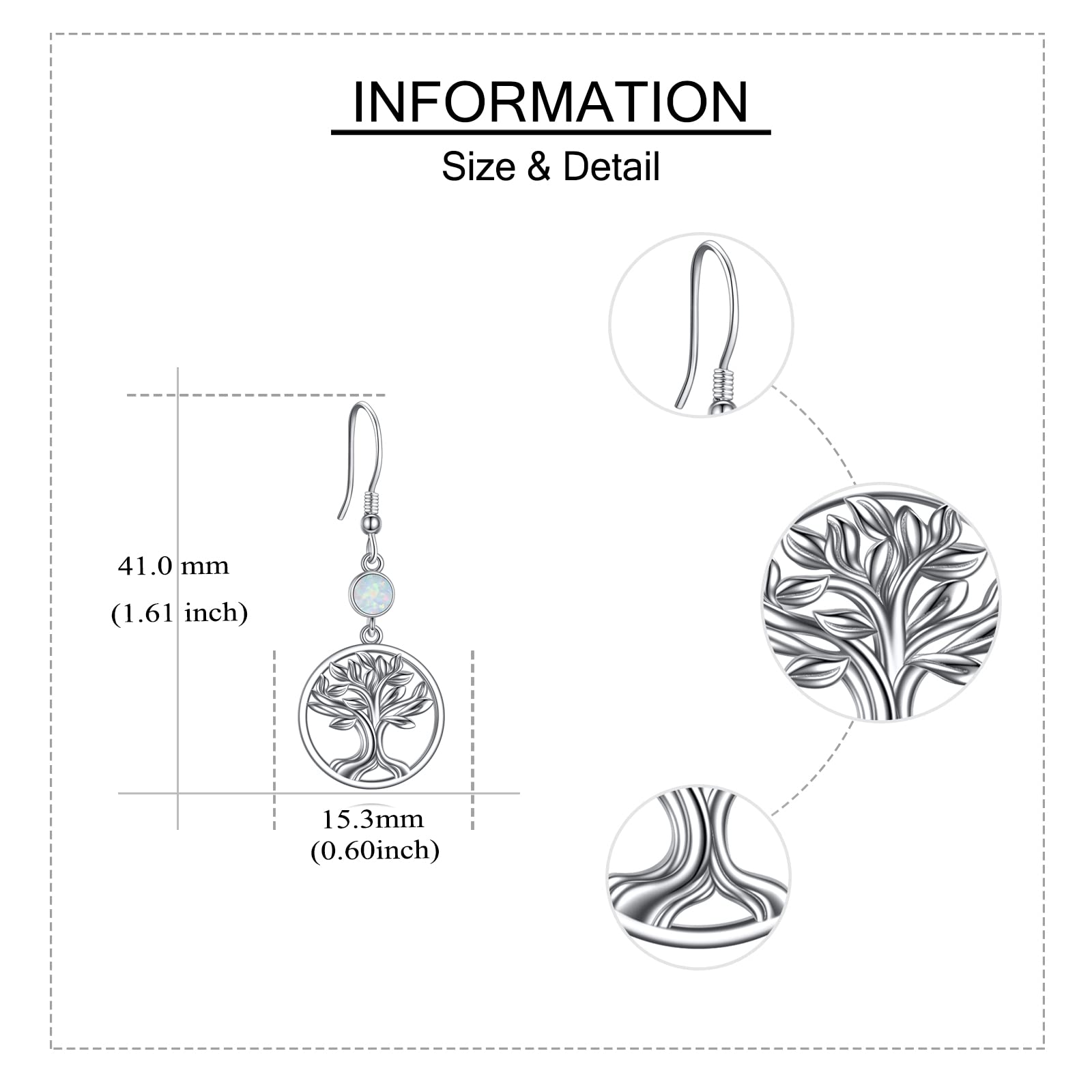 lotus/Pressed Flower/Shamrock/Forget Not Me/Four Leaf Clover/Tree of Life/Cross/Rose/Earring 925 Sterling Silver Astronaut/Raccoon/Moth/Sunflower Jewelry for Women - Image 3