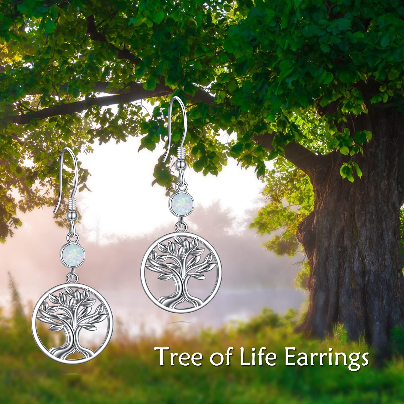 lotus/Pressed Flower/Shamrock/Forget Not Me/Four Leaf Clover/Tree of Life/Cross/Rose/Earring 925 Sterling Silver Astronaut/Raccoon/Moth/Sunflower Jewelry for Women - Image 6