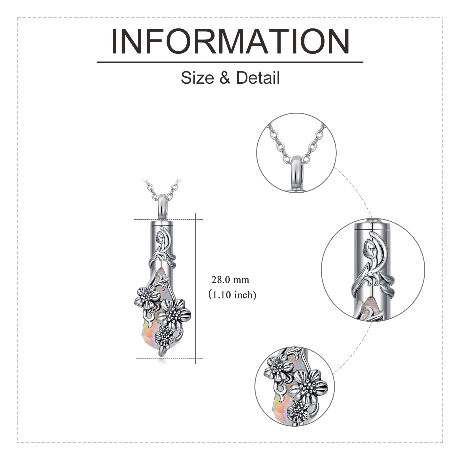 MONGAS Arrowhead/Celtic Knot/Tree of Life/Cherry Blossom Urn Necklace Sterling Silver Created Turquoise Arrowhead Pendant Arrow Viking Jewelry for Men - Image 3