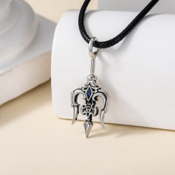 MONGAS Baphomet/Trident/Pentagram/Anubis/Prince Symbol/Dumbbell/Apollo/Compass/Therian Necklace Sterling Silver Baphomet Pendant Satanic Jewelry Necklace For Womens - Image 5