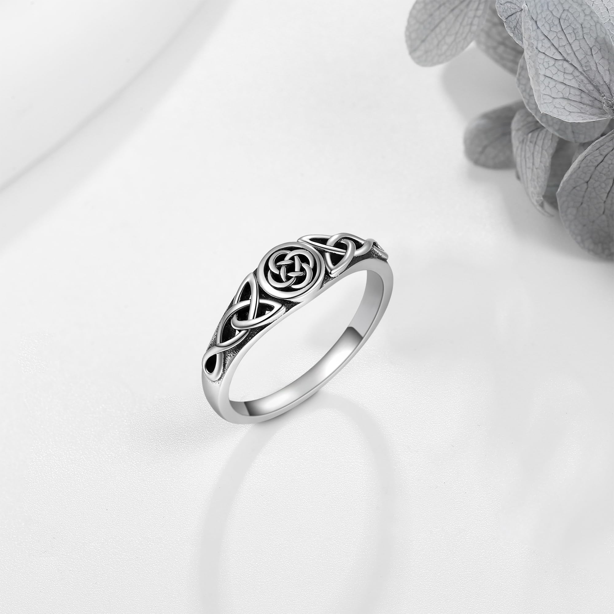 MONGAS Celtic/Bee Spoon/Tree of Life Rings for Women Sterling Silver Celtic Knot Ring Jewelry Gifts for Women - Image 3