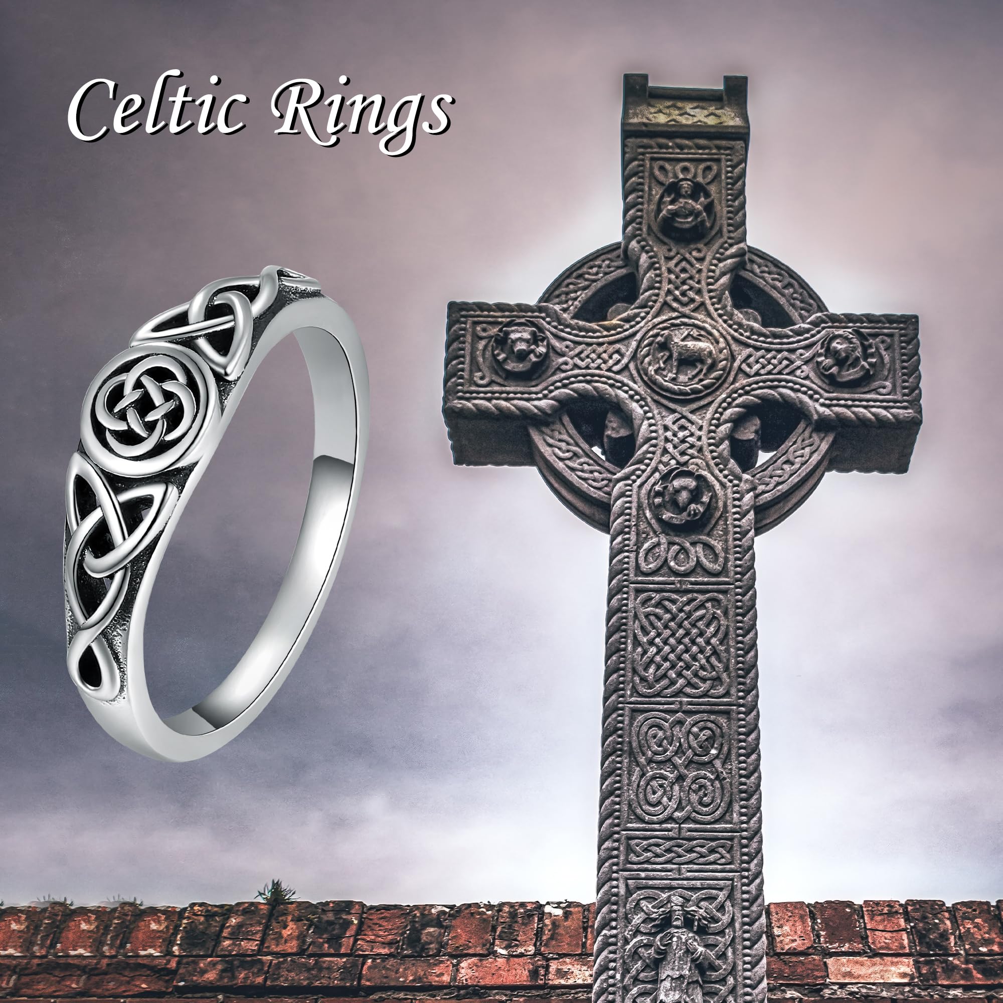 MONGAS Celtic/Bee Spoon/Tree of Life Rings for Women Sterling Silver Celtic Knot Ring Jewelry Gifts for Women - Image 4