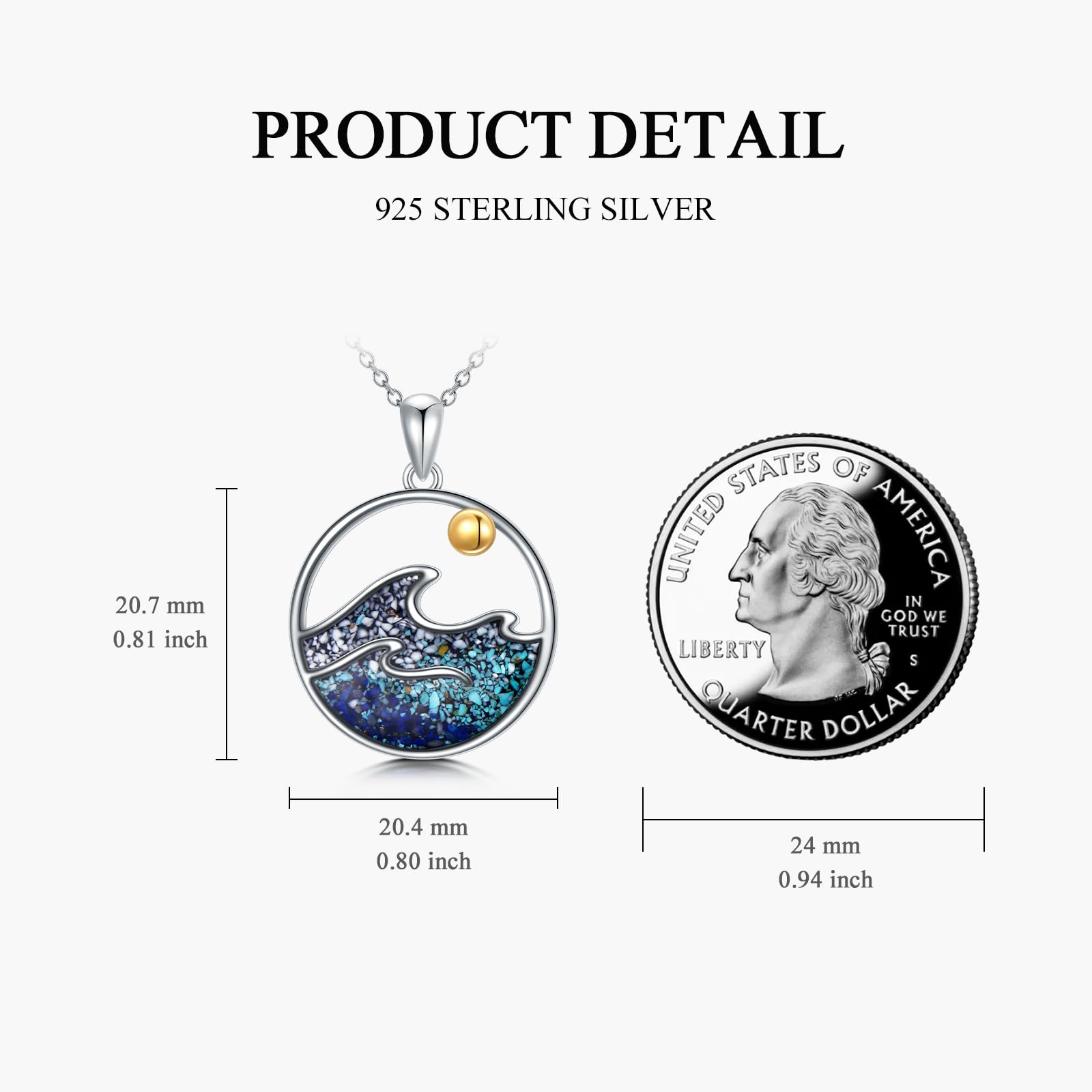 MONGAS Mountain/Cross/Heart/Mustard Seeds Necklace Sterling Silver with Sun Mountain Range Pendant Camper Inspiration Gifts Jewelry for Women Mother Mom - Image 3