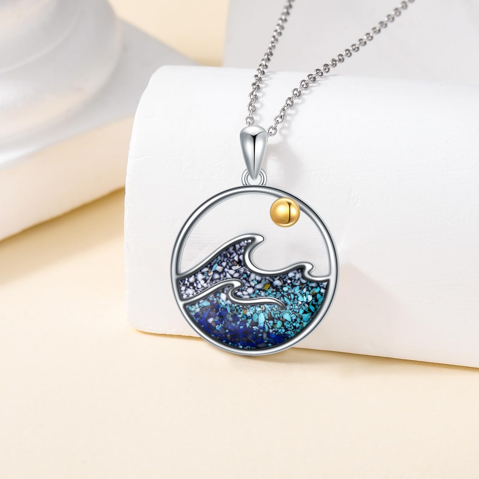 MONGAS Mountain/Cross/Heart/Mustard Seeds Necklace Sterling Silver with Sun Mountain Range Pendant Camper Inspiration Gifts Jewelry for Women Mother Mom - Image 4