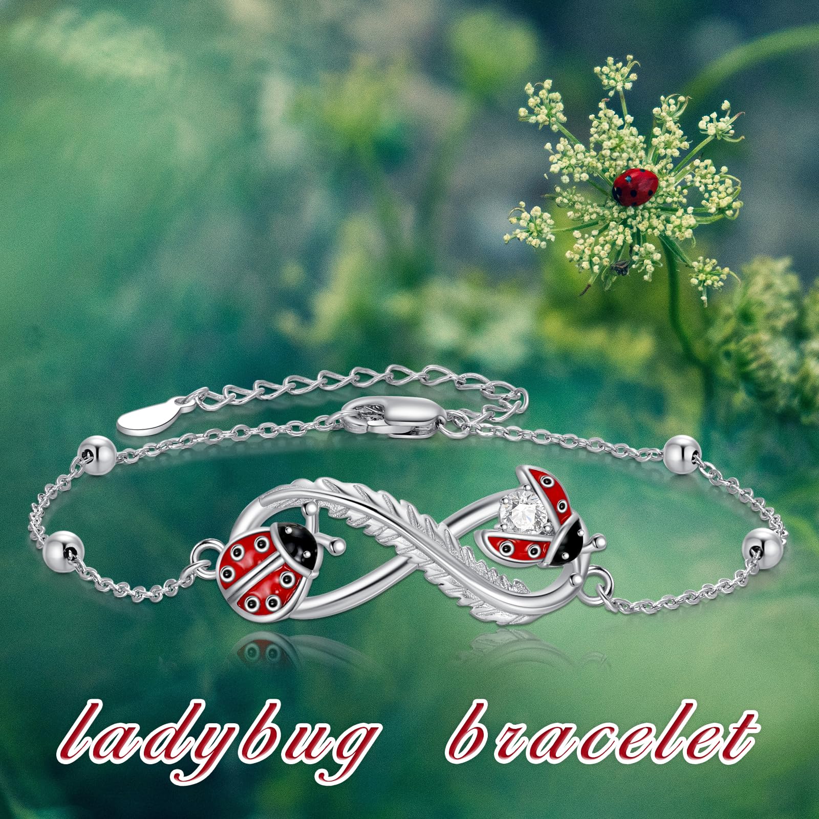 MONGAS Shark/Lotus/Wave/Four Leaf Clover/Daisy/Dragonfly/Compass Bracelet Sterling Silver flower/Scottish Thistle/Elephant/Tennis Ball Bracelet Jewelry for Women - Image 6