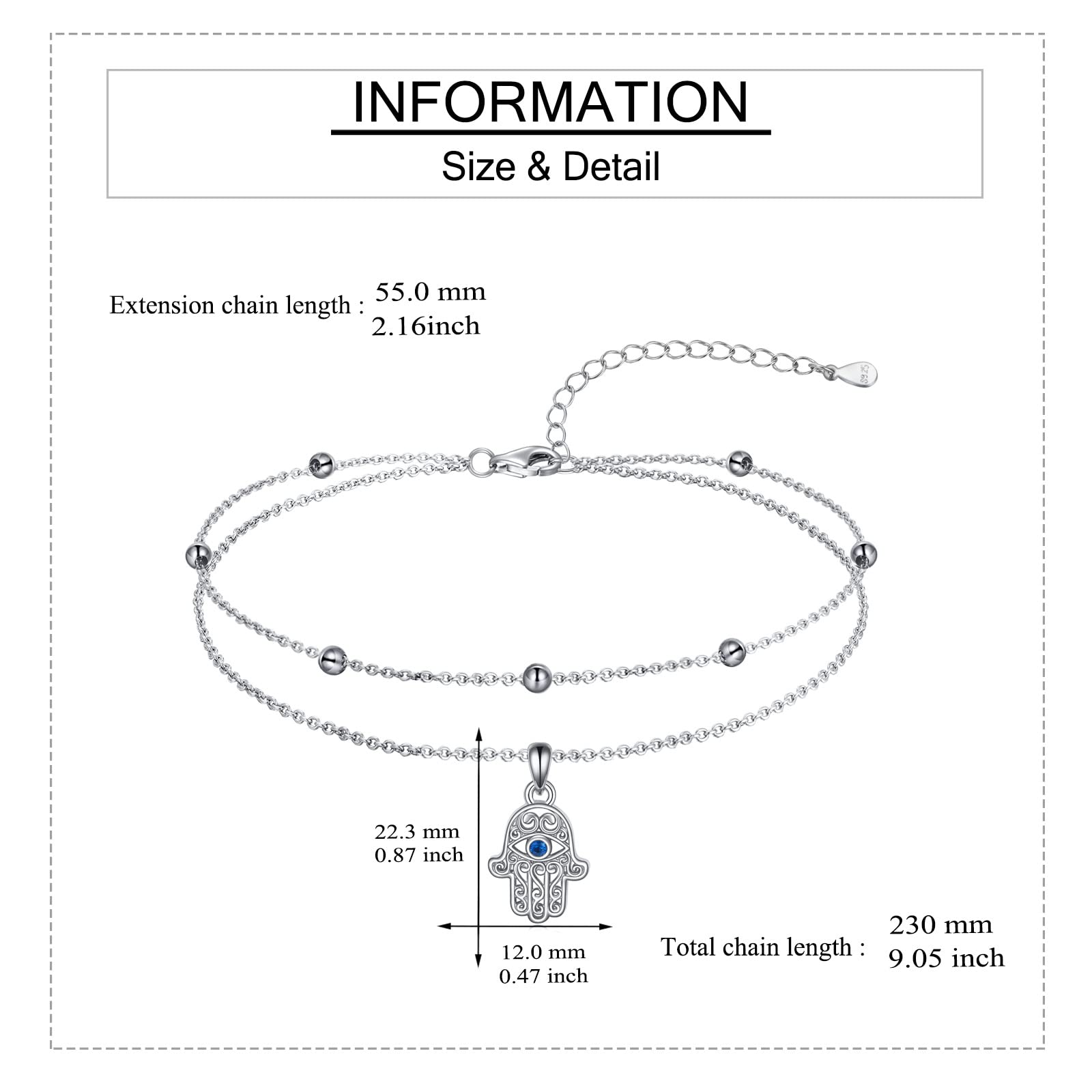 MONGAS Tree of Life/Dragonfly/Butterfly/Hamsa Evil Eye/Elephant/Daisy/Turtle Bracelets Sterling Silver Adjustable Bracelet Christmas Jewelry Gifts for Women - Image 5