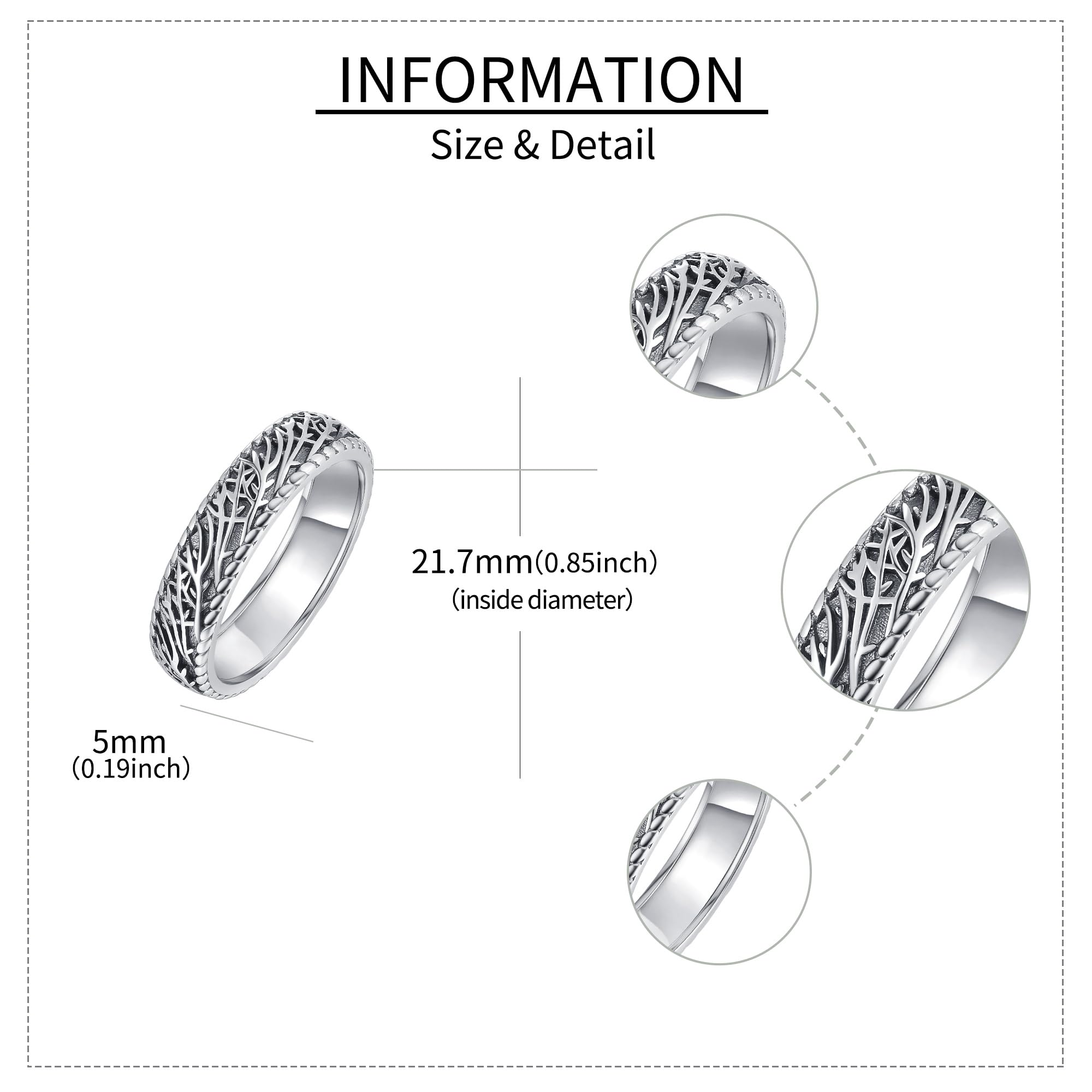 MONGAS Tree of Life Ring for Women 925 Sterling Silver Tree of Life Rings Jewelry for Women - Image 5