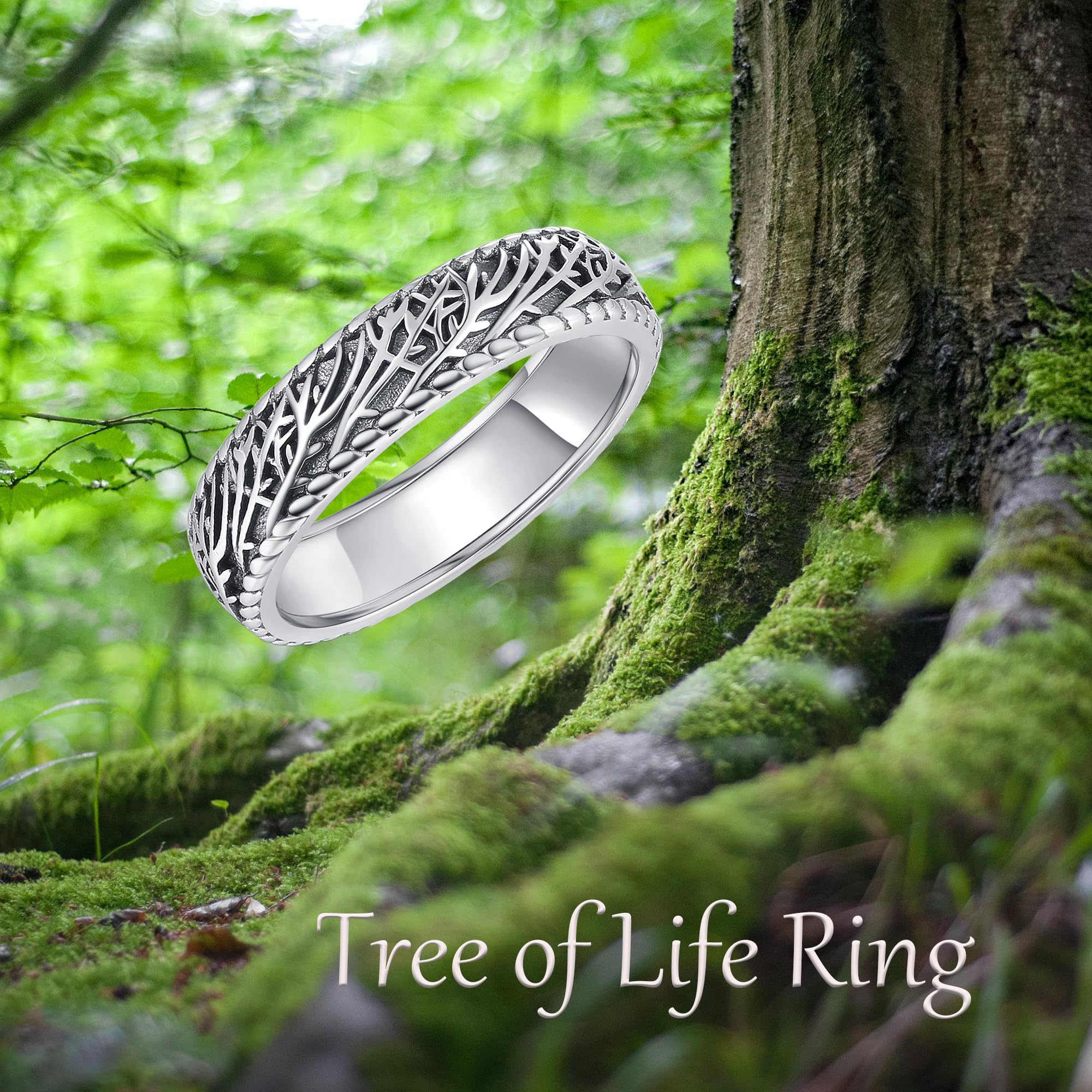 MONGAS Tree of Life Ring for Women 925 Sterling Silver Tree of Life Rings Jewelry for Women - Image 6