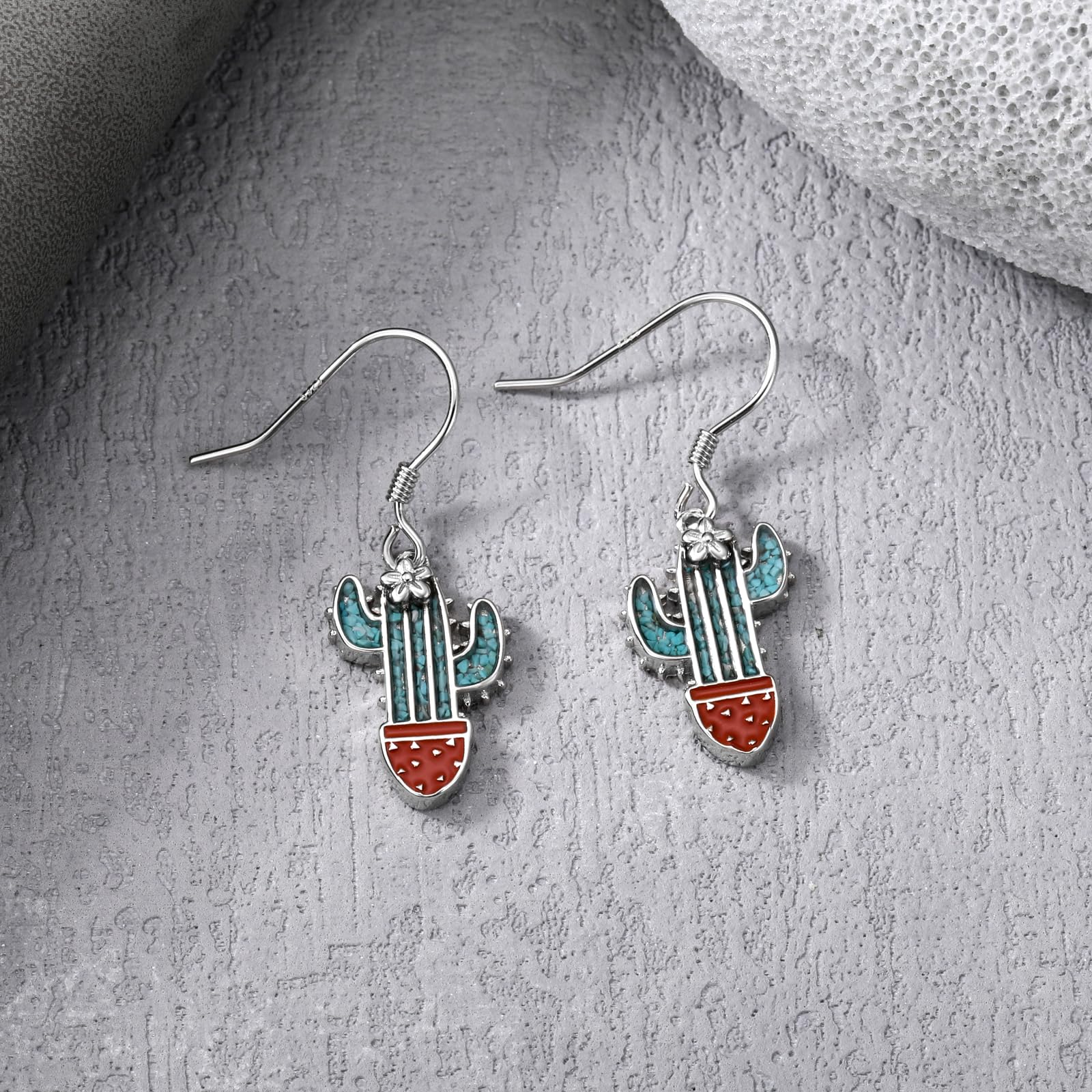 Raccoon/Cactus/Longhorn/Arican Earring 925 Sterling Silver Astronaut/Raccoon/Moth/Sunflower Jewelry for Women - Image 5