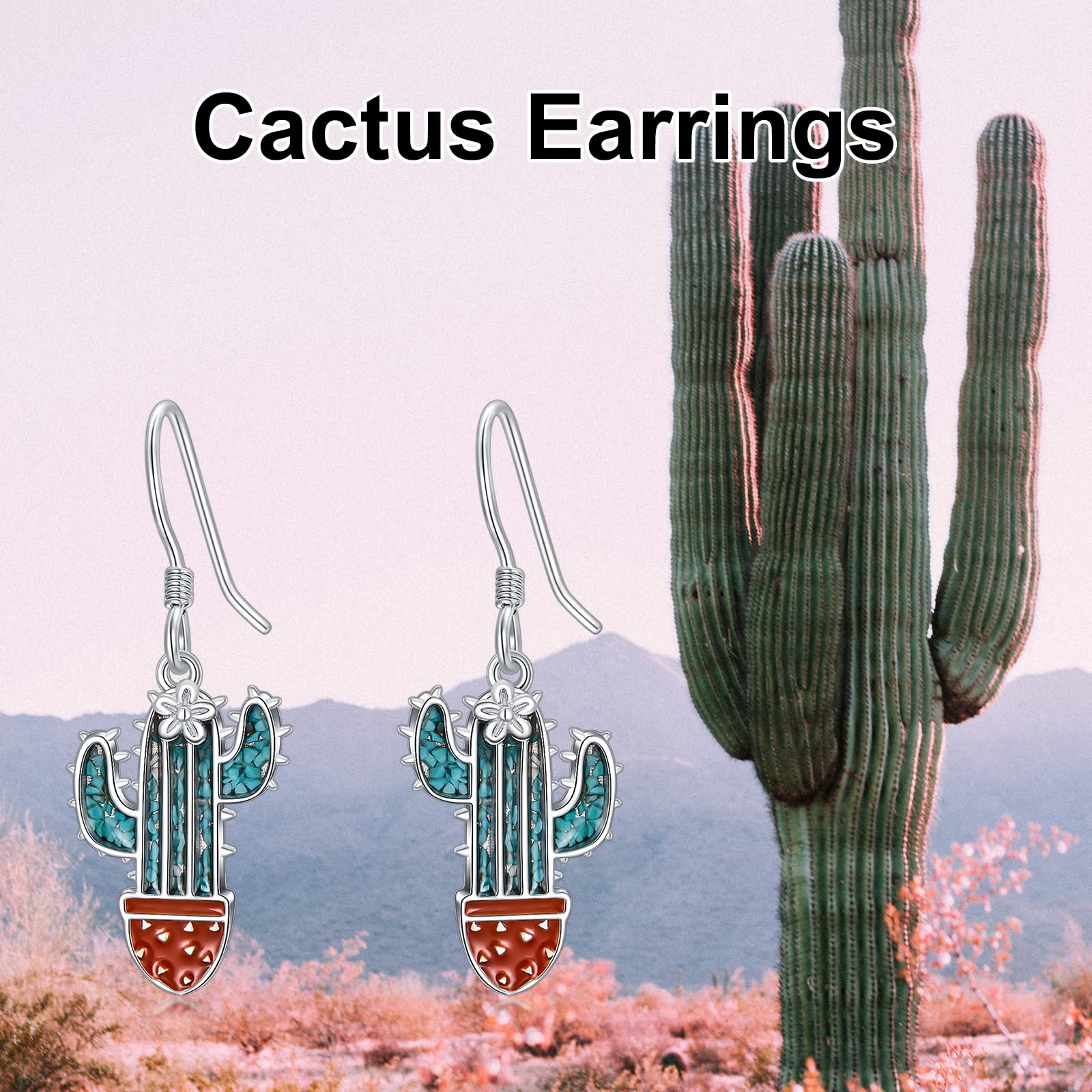 Raccoon/Cactus/Longhorn/Arican Earring 925 Sterling Silver Astronaut/Raccoon/Moth/Sunflower Jewelry for Women - Image 6