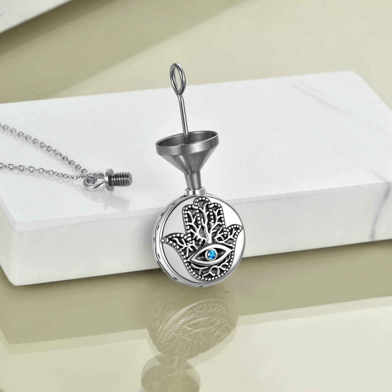 Urn Necklace for Ashes Sterling Silver Cremation Jewelry for Ashes Memory Necklace Jewelry for Women - Image 3