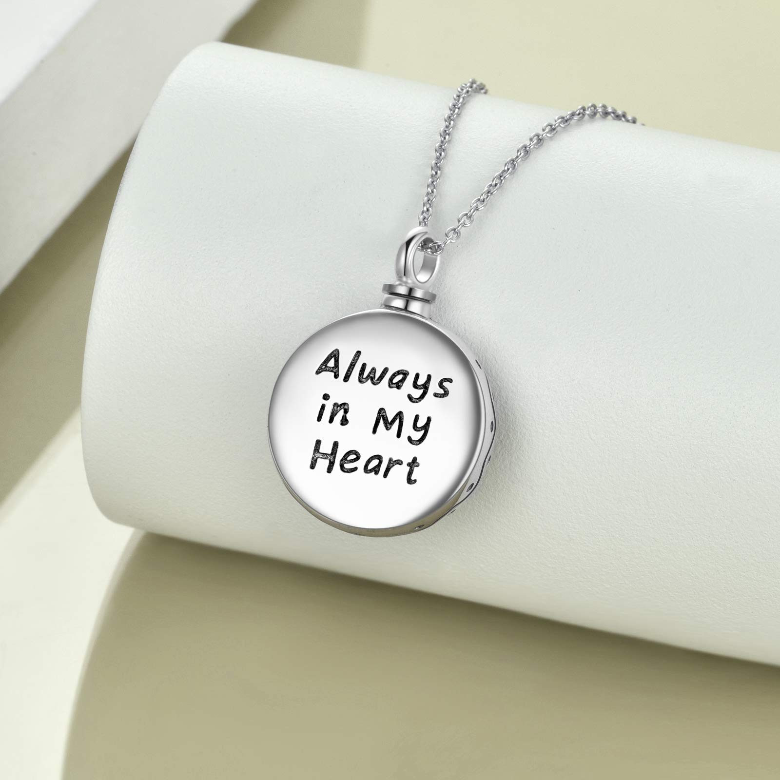 Urn Necklace for Ashes Sterling Silver Cremation Jewelry for Ashes Memory Necklace Jewelry for Women - Image 4